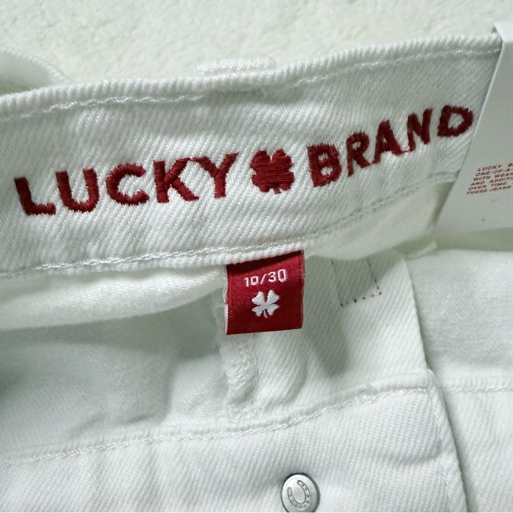 Lucky Brand Women’s Clean White High Waist Crop Wide Leg Jeans - Sz 10/30, NWT - Picture 6 of 16